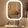 espejo de tocador con luces, espejo de maquillaje led de 13.1 x 16.7 pulgadas, espejo de maquillaje iluminado con luces, control táctil inteligente regulable con 3 modos de luz