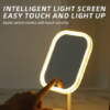 espejo de tocador con luces, espejo de maquillaje led de 13.1 x 16.7 pulgadas, espejo de maquillaje iluminado con luces, control táctil inteligente regulable con 3 modos de luz