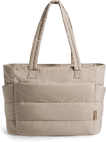 bolso tote bagsmart para mujeres, bolso de hombro ligero y acolchado con compartimentos, bolso de mano para viajes, trabajo, gimnasio | ligero