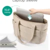 bolso tote bagsmart para mujeres, bolso de hombro ligero y acolchado con compartimentos, bolso de mano para viajes, trabajo, gimnasio | ligero