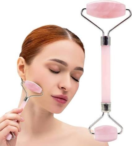 baimei icyme rodillo de jade y gua sha, rodillo facial para reducir el enrojecimiento de la piel, cuidado personal para hombres y mujeres, masajeador para cara, ojos, cuello, alivia líneas finas.