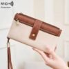 yiijay cartera para mujer con bloqueo rfid, de cuero vegano, triple pliegue, tarjetero para tarjetas de crédito, cartera de viaje con soporte para bolígrafo, cartera rfid