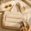 bolso tote bagsmart para mujeres, bolso de hombro ligero y acolchado con compartimentos, bolso de mano para viajes, trabajo, gimnasio | ligero