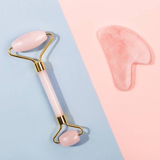 baimei icyme rodillo de jade y gua sha, rodillo facial para reducir el enrojecimiento de la piel, cuidado personal para hombres y mujeres, masajeador para cara, ojos, cuello, alivia líneas finas.
